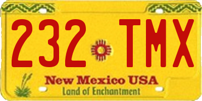 NM license plate 232TMX