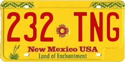 NM license plate 232TNG