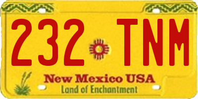 NM license plate 232TNM