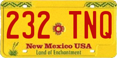 NM license plate 232TNQ