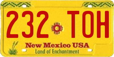 NM license plate 232TOH