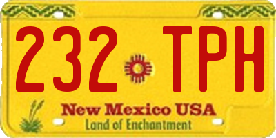 NM license plate 232TPH