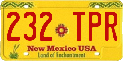 NM license plate 232TPR