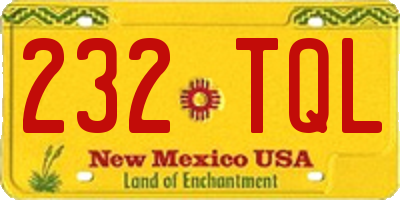 NM license plate 232TQL