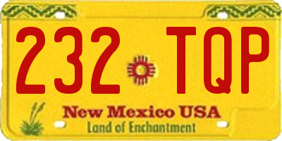 NM license plate 232TQP