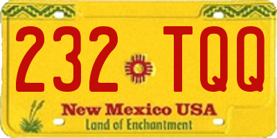 NM license plate 232TQQ