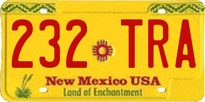 NM license plate 232TRA