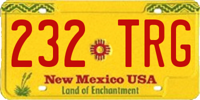 NM license plate 232TRG