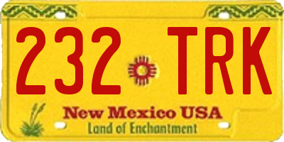 NM license plate 232TRK