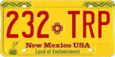 NM license plate 232TRP