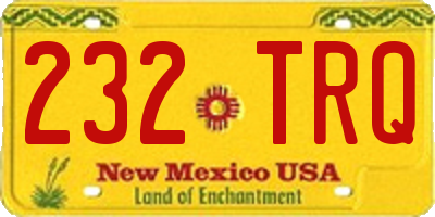 NM license plate 232TRQ