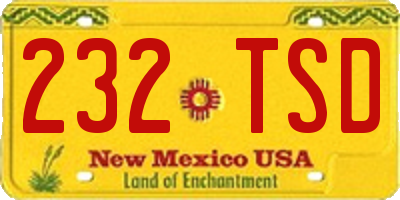 NM license plate 232TSD