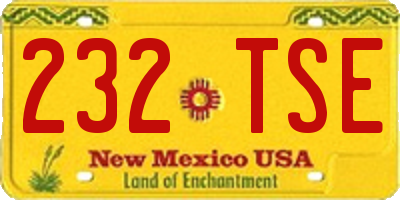 NM license plate 232TSE