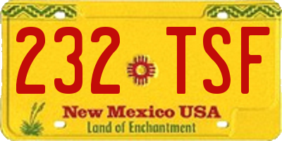 NM license plate 232TSF