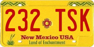NM license plate 232TSK