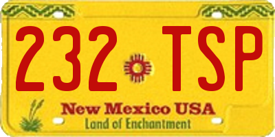 NM license plate 232TSP