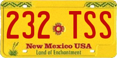 NM license plate 232TSS