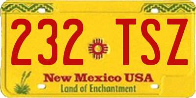 NM license plate 232TSZ