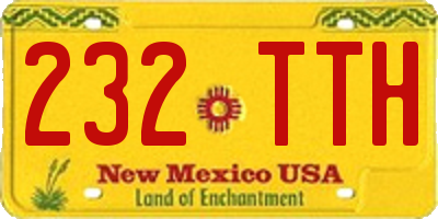 NM license plate 232TTH
