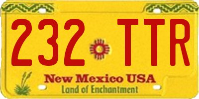 NM license plate 232TTR
