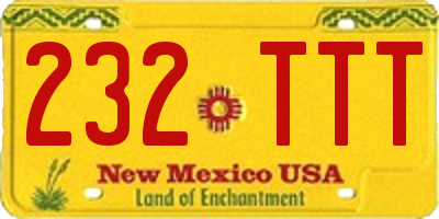 NM license plate 232TTT