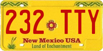 NM license plate 232TTY