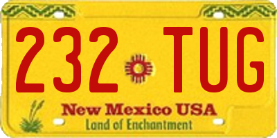 NM license plate 232TUG