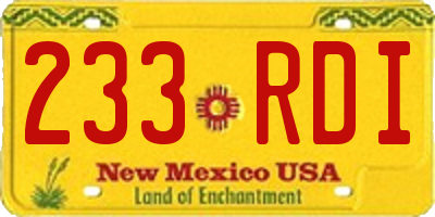 NM license plate 233RDI