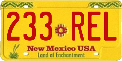 NM license plate 233REL