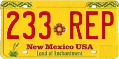 NM license plate 233REP