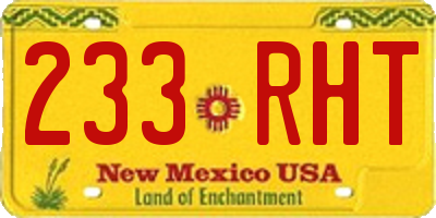 NM license plate 233RHT