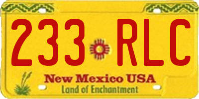 NM license plate 233RLC