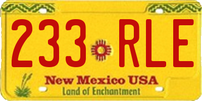 NM license plate 233RLE