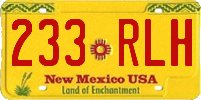 NM license plate 233RLH