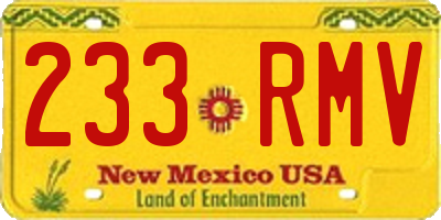 NM license plate 233RMV
