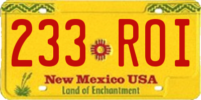 NM license plate 233ROI