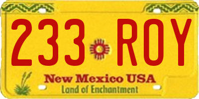 NM license plate 233ROY