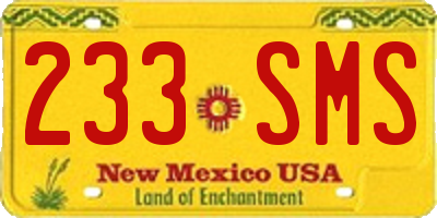 NM license plate 233SMS