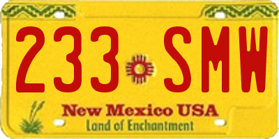 NM license plate 233SMW