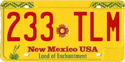 NM license plate 233TLM