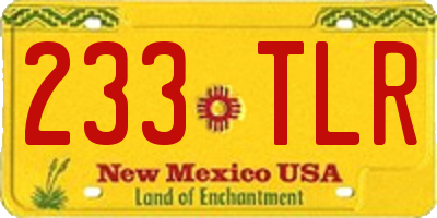 NM license plate 233TLR
