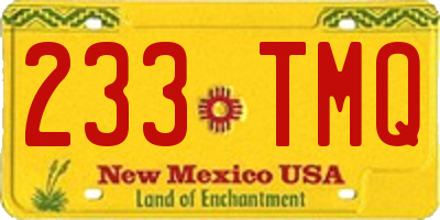 NM license plate 233TMQ