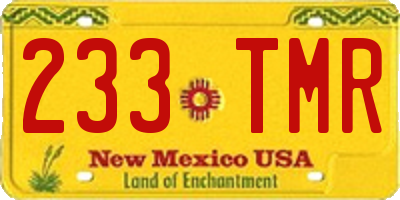 NM license plate 233TMR