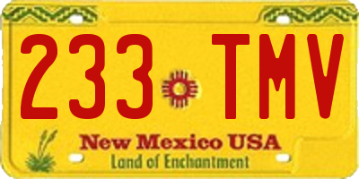 NM license plate 233TMV