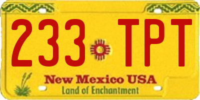 NM license plate 233TPT