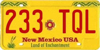 NM license plate 233TQL