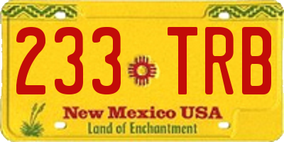 NM license plate 233TRB