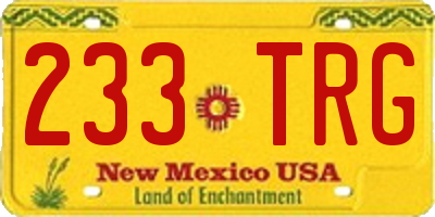 NM license plate 233TRG