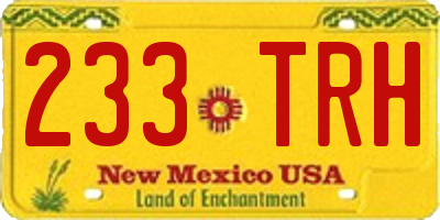 NM license plate 233TRH