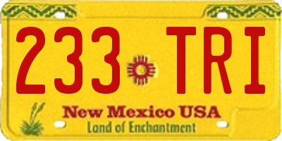 NM license plate 233TRI